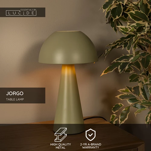 Lucide JORGO - Table lamp - Ø 20 cm - 1xE27 - Green | Essential - USP